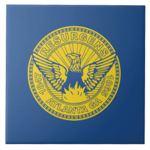 Flag of Atlanta (Georgia, USA) Ceramic Tile
