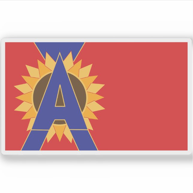 Flag of Augusta, Kansas Sticker (Front)