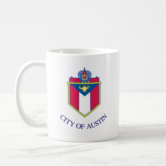 Flag of Austin, Texas Coffee Mug (Left)