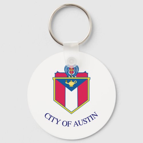 Flag of Austin Texas Keychain