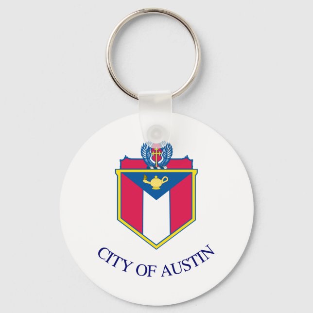 Flag of Austin, Texas Keychain (Front)