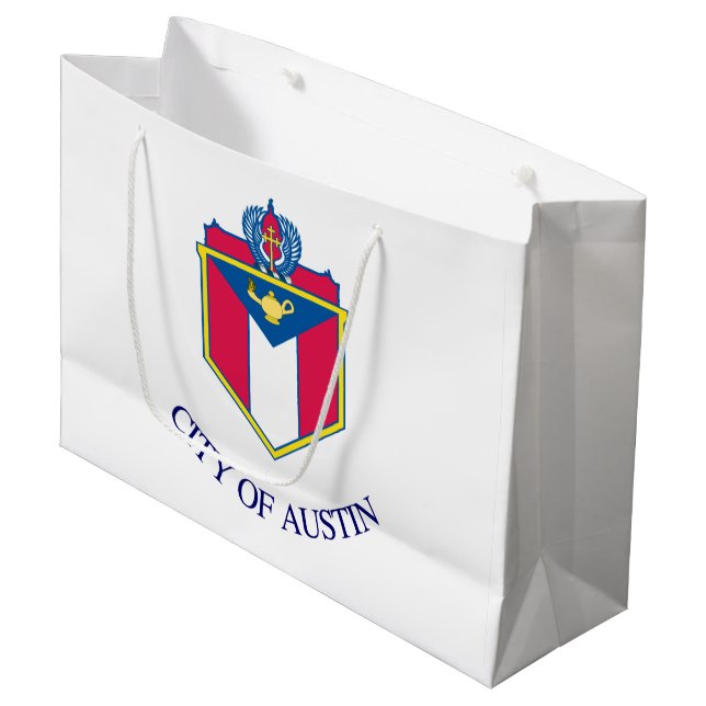 Flag of Austin, Texas Large Gift Bag (Front Angled)