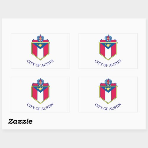 Flag of Austin Texas Rectangular Sticker