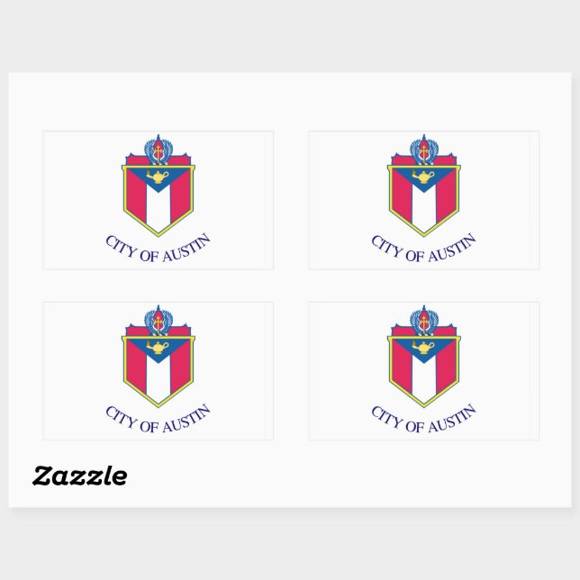 Flag of Austin, Texas Rectangular Sticker (Sheet)