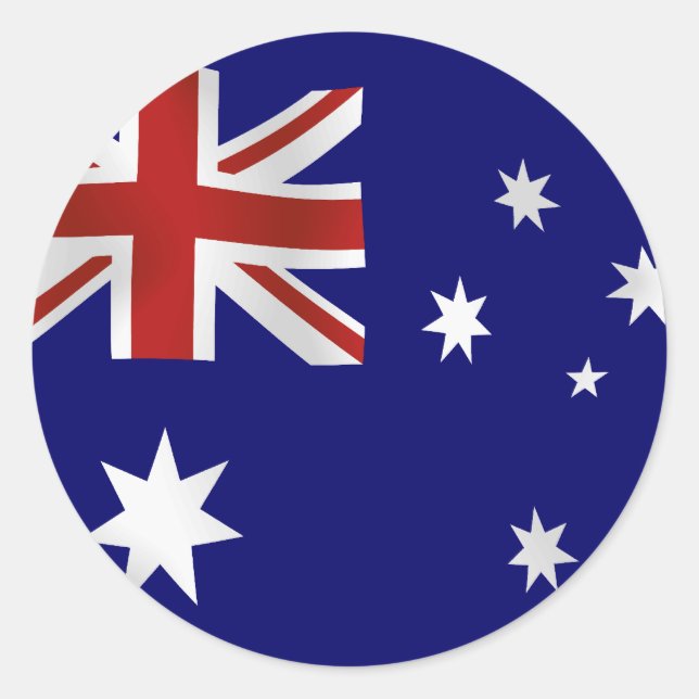 Flag of Australia Classic Round Sticker (Front)