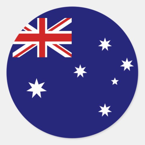 Flag of Australia Classic Round Sticker