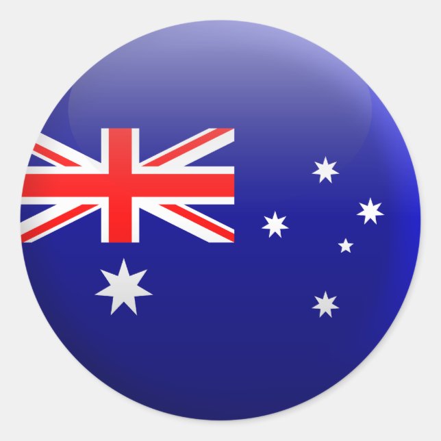 Flag of Australia Classic Round Sticker (Front)