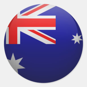 Flag of Australia Classic Round Sticker