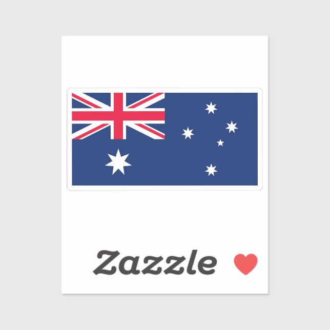 Flag of Australia custom-cut  Sticker (Sheet)
