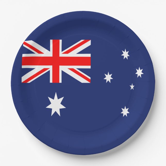 Flag of Australia Paper Plates (Front)
