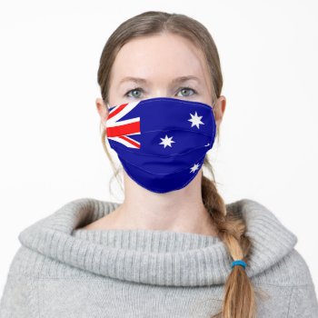 Flag Of Australia Patriotic Adult Cloth Face Mask by DigitalSolutions2u at Zazzle