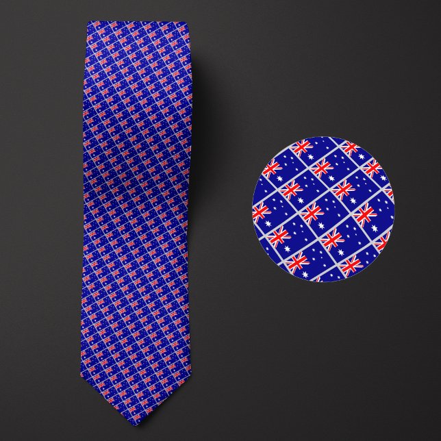 Flag of Australia Pattern Neck Tie (Creator Uploaded)