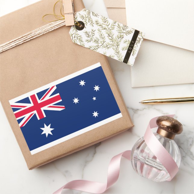 Flag of Australia Rectangular Sticker (Gifting)