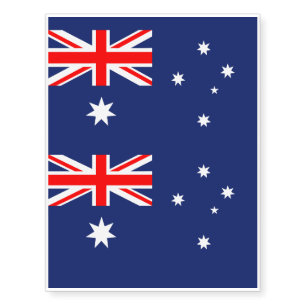 Flag of Australia Temporary Tattoos