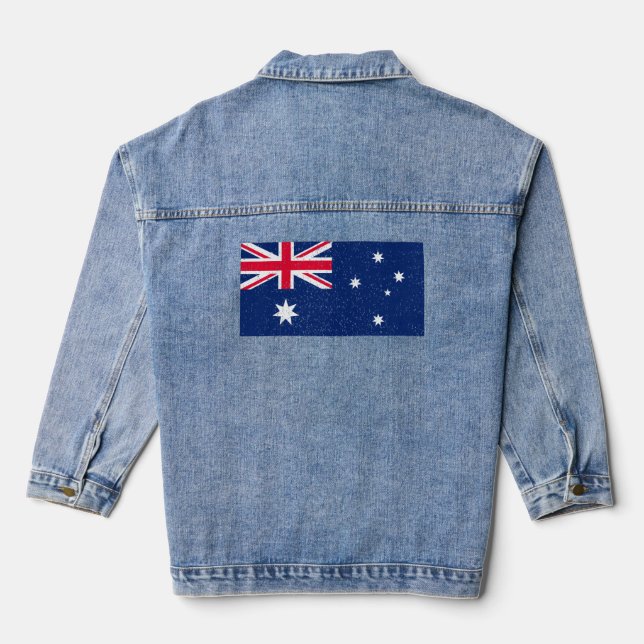 Flag of Australia, vintage Denim Jacket (Back)