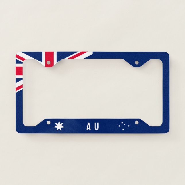 Flag of Australia (with country abbreviation) License Plate Frame (Front)