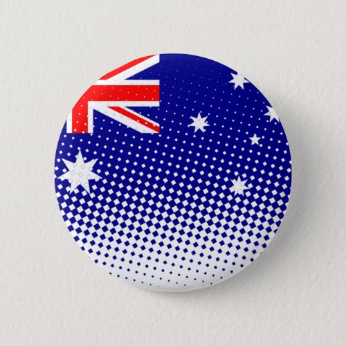 Flag Of Australia With Halftone Effect Button