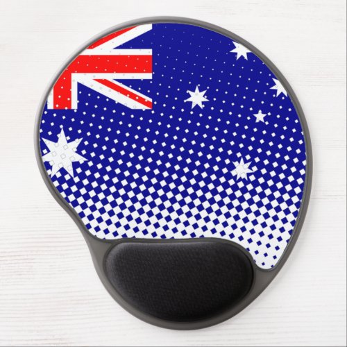 Flag Of Australia With Halftone Effect  Gel Mouse Pad