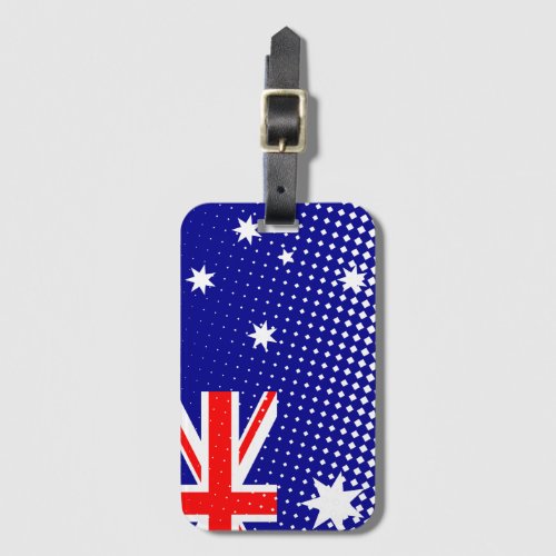 Flag Of Australia With Halftone Effect Luggage Tag