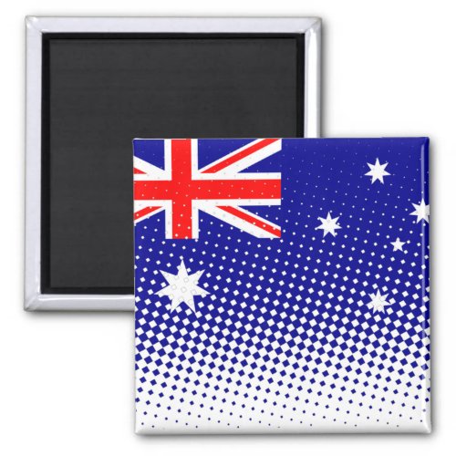 Flag Of Australia With Halftone Effect Magnet