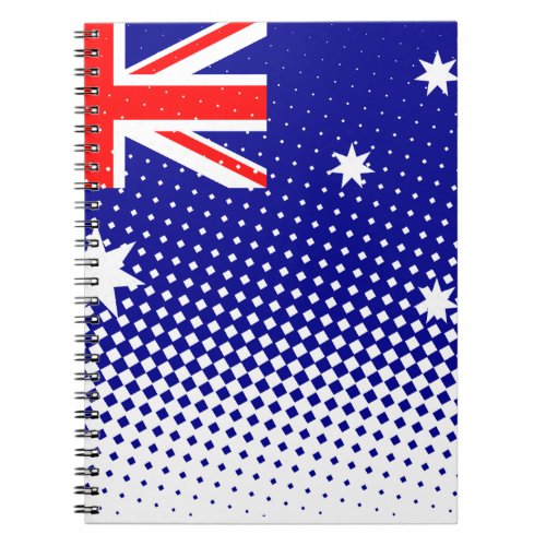 Flag Of Australia With Halftone Effect Notebook