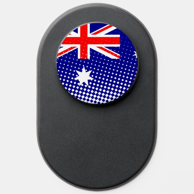 Flag Of Australia With Halftone Effect PopSocket (Popsocket)