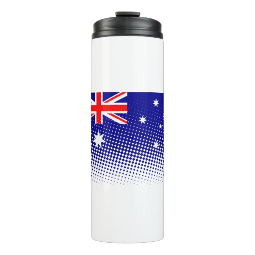 Flag Of Australia With Halftone Effect Thermal Tumbler