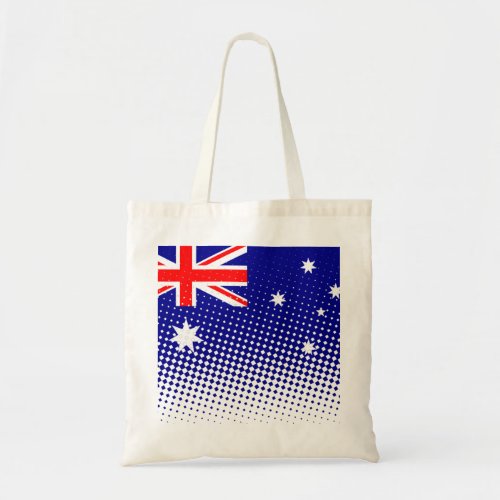 Flag Of Australia With Halftone Effect Tote Bag