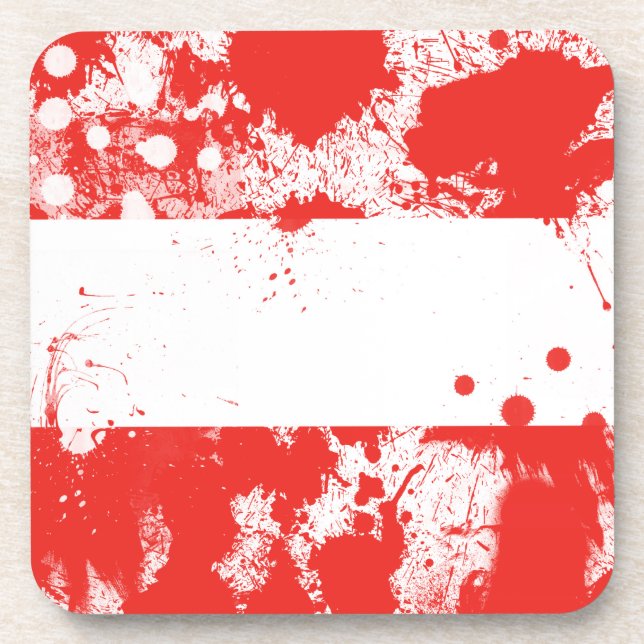 Flag of Austria Beverage Coaster (Front)