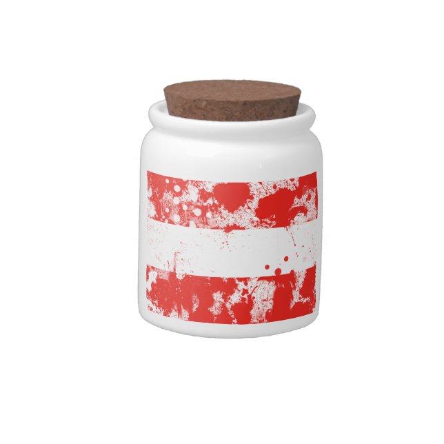 Flag of Austria Candy Jar (Left)