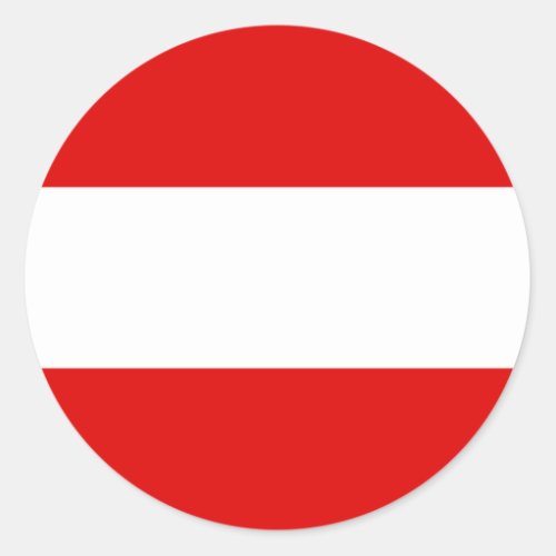 Flag of Austria Classic Round Sticker