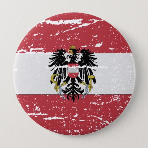 FLAG OF AUSTRIA COAT OF ARMS PINBACK BUTTON