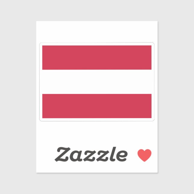 Flag of Austria custom-cut  Sticker (Sheet)