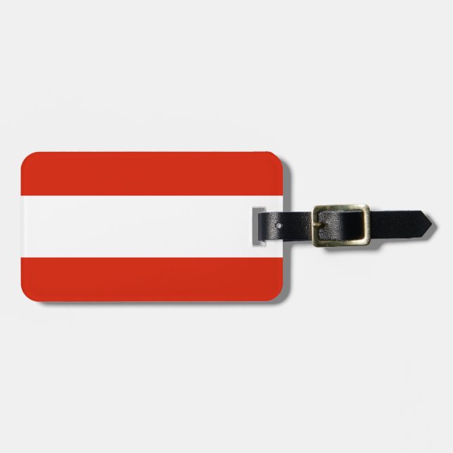 Flag of Austria Easy ID Luggage Tag (Front Horizontal)