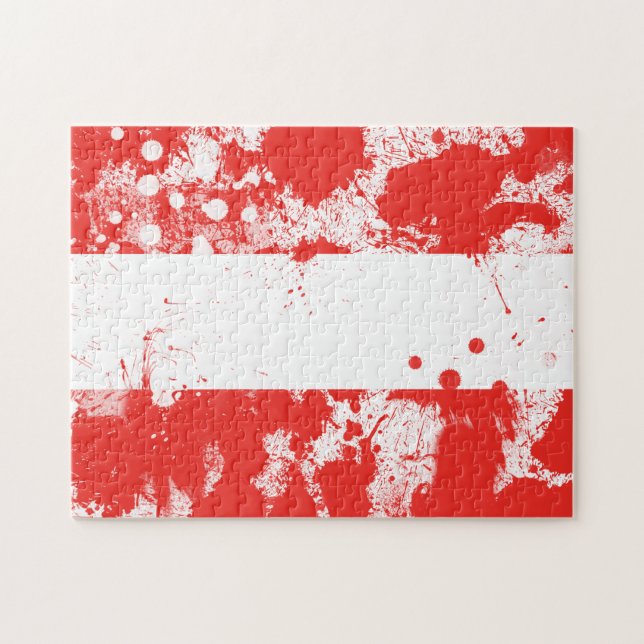 Flag of Austria Jigsaw Puzzle (Horizontal)