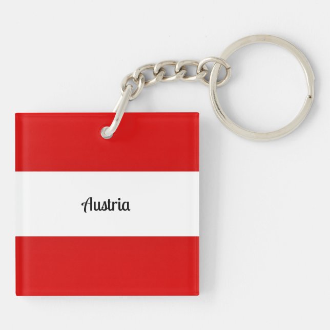 Flag of Austria Keychain (Back)