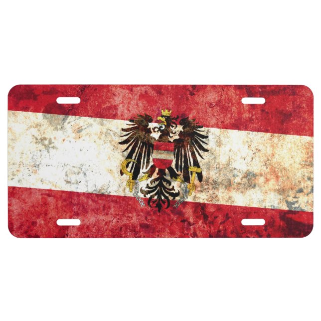 Flag of Austria License Plate (Front)