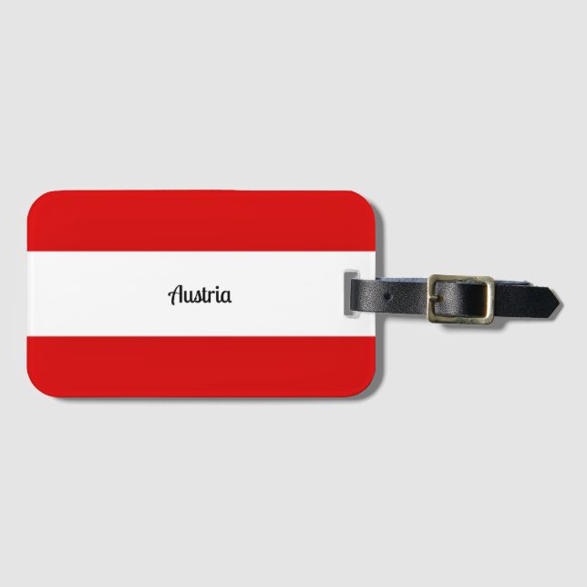 Flag of Austria Luggage Tag (Front Horizontal)