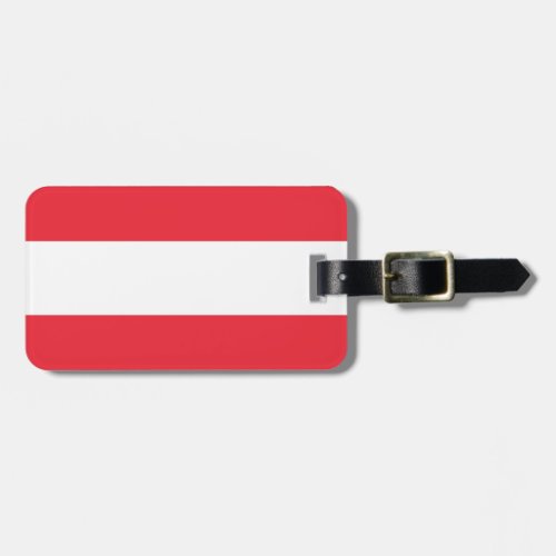 Flag of Austria Luggage Tag w leather strap