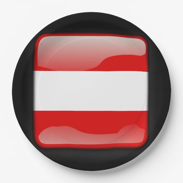Flag of Austria Paper Plates (Front)