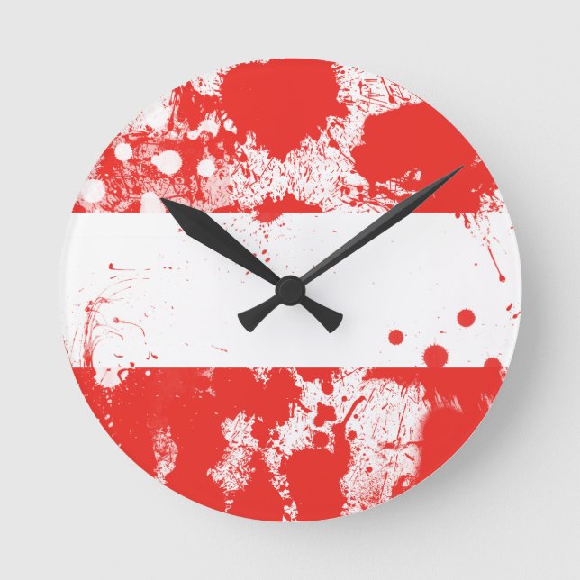 Flag of Austria Round Clock (Front)