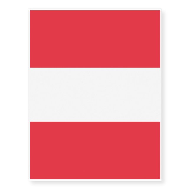 Flag of Austria Temporary Tattoos (Front)