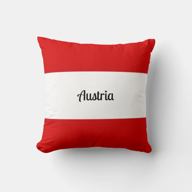 Flag of Austria Throw Pillow (Front)
