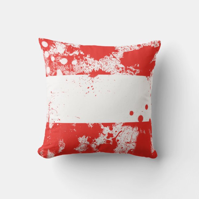 Flag of Austria Throw Pillow (Front)