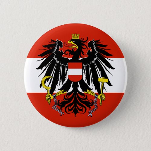 Flag of Austria with Coat of Arms Button