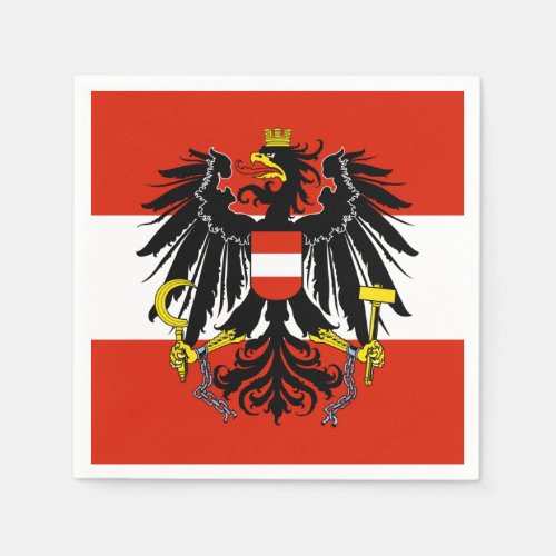 Flag of Austria with Coat of Arms Napkins