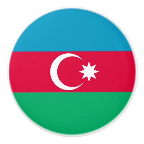 Flag of Azerbaijan Ceramic Knob