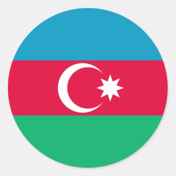 Flag Of Azerbaijan Sticker by kfleming1986 at Zazzle