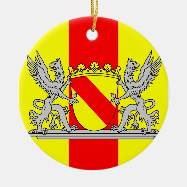 flag of Baden Coat of Arms Ceramic Ornament (Front)