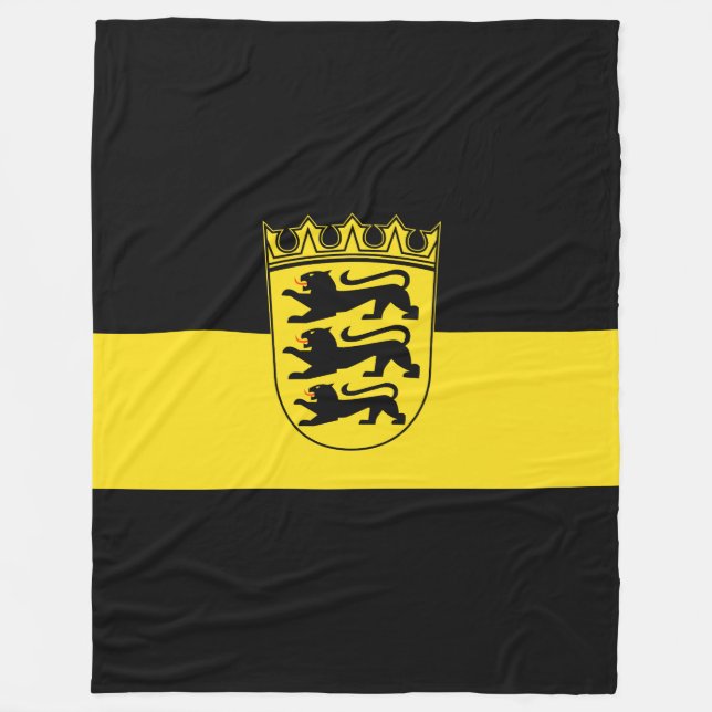 Flag of Baden-Württemberg Fleece Blanket (Front)